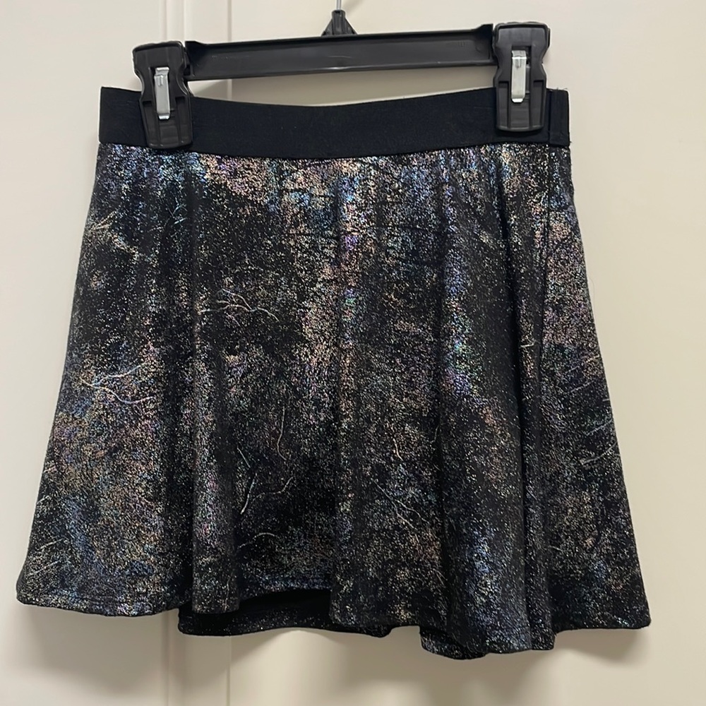 Girls black iridescent skirt size 8